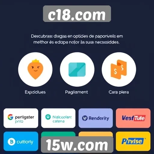 Exploração das opções de pagamento disponíveis em c18.com